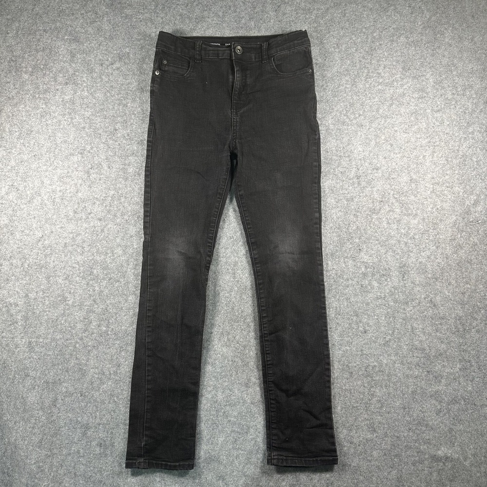 The Children's Place Boys Black Straight Leg Stretch Jeans Size 14 Husky Denim